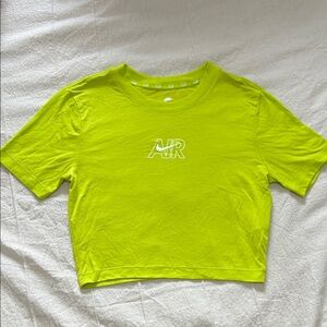 Nike Neon Green Air Crop Top - Slim Fit
